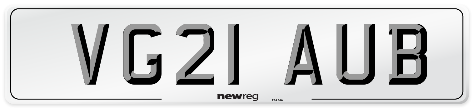 VG21 AUB Number Plate from New Reg
